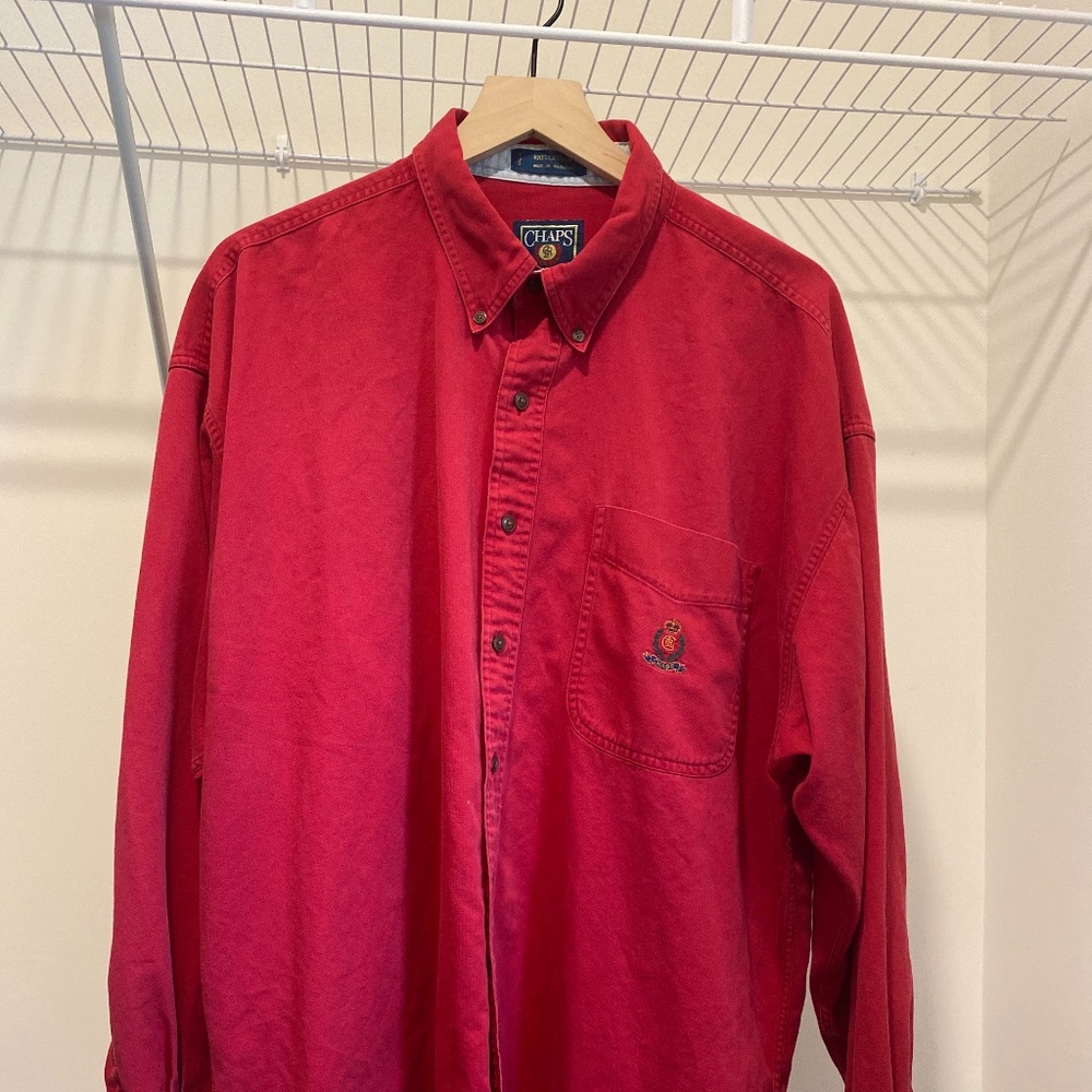 Vintage Chaps Ralph Lauren Crest logo Button Up